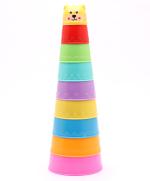 Virgo Toys Stacking Cup Toy 9 Pieces - Multicolor | Early Educational Toy | For Age 6 Month & Above