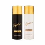 Signature Perfume Body spray combo -Black & White Deodorant -200 ml each| Deodorant For Men & women|Long Lasting fragrance|Skin Friendly Deo|Everyday Use