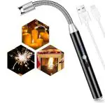 KATHUZZ Electric Lighter for Candles Rechargeable Electric Gas Lighter/Plasma Lighter Flameless Windproof USB lighter 360degree Flexible Neck Arc lighter (Multicolor)