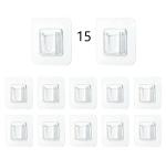 SHOPITECH Self Adhesive Wall Hooks for Hanging Strong Adhesive Hooks for Wall Heavy Duty Wall Hook for Wall Adhesive Hooks for Hanging Hooks for Wall Hooks for Wall Heavy Duty (15 Pcs)