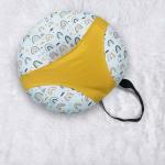 kradyl Kroft 5in1 Baby Feeding Pillow with 100% Cotton Detachable Cover Belt and Baby Hoop - Rainbow Rain