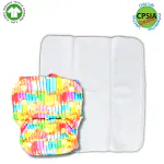 Kindermum Colourful Art Lite Cloth Diaper - With Quick Dry Organic Cotton Insert