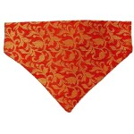 For The Fur Kids Festive Dog Bandana: Traditional Indian Wear for Pets (Red & Gold, Easy to Use)