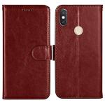 MONKISH Brown Leather Shock Proof Flip Case Back Cover for Redmi A2