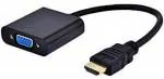 Kizma Techon Black Tv-Out Cable Hdmi To Vga Converter Adapter Cable - The Simplest Converter Hdmi Adapter