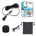 ATARC Dynamic Lapel Collar Mic Voice Recording Filter Microphone for Singing Youtube SmartPhones