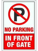 Craft Qila Safety & Warning Sign Board No Parking in Front of Gate Red, Black and white