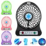 Epriko -Portable Rechargeable Mini Fan LED Light Hand Fan for kids and Adults