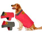 Sage Square Waterproof Premium Reversible Double Sided Dog Coat | Ultra Warm Windproof Winter Vest | Thicker Fleece Jacket For Cold Weather (Red) (XLarge) (28 Inches)