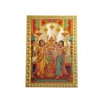 Hawai Gour Nitayi Adhesive Small Pocket Size Gold Plated Photo for Worship Use 3.5x2.5 inch SFDI360_PKT