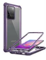i-Blason Ares For Samsung Galaxy S20 Ultra 5G Purple Dual Layer Rugged Clear Bumper Back Cover