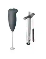 First Front Stainless Steel Regular Gas Lighter | Knife With Stainless Steel Coffee Beater and Multicolour, Pack of 2