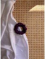 WORLD OF SCRUNCHIQUE Pure Handmade Plum XOXO Scrunchie
