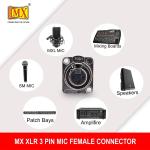 MX 6 Pin XLR Female to Male Connector High Conductivity and Ultra Low Noise (pack of 2)