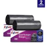 Ezee Black Garbage Bags 19 inch x 21 inch 30 pcs (Pack of 2)