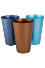 Lofa Multicolor Aluminium Unbreakable Water Drinking Glasses (450 ml, Set of 3)