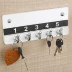 Plantex Acrylic Key Holder for Wall/Key Stand/Key Hooks(5 Hooks)