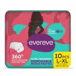 Evereve ultra absorbent disposable period pantie L-XL 10,S pack 0% leaks sanitary protection for women and girl maternity delivery pad 360 protection postpartum and overnight use ,heavy flow