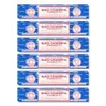 Satya Sai Baba Nagchampa Incense Sticks (Pack of 6) (15 Gram Each Box)