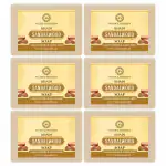 Ayusoul Ayurveda Khadi Herbal Natural Sandalwood Bath Soap for Soothing & Natural Skin Pack of6