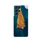 GADGETSWRAP Printed Vinyl Skin Sticker for Samsung Galaxy S21 Ultra - Macro Flowerbud Drops