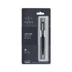 PARKER VECTOR MATTE BLACK CHROME TRIM BALL PEN