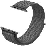 Pockester Soft Lightweight Nylon Velcro Strap for iWatch Series 7/6/5/4/3/SE (42/44/45 mm) Smart Watch Strap (Black)