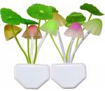 Inditradition Mushroom Shape Magic Night Light Lamp, Smart Sensor Auto On-Off (0.2 W, White) - Pack of 2
