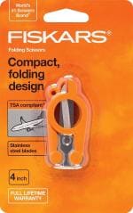 Fiskars Orange Swedish Sandvik Steel Classic Foldable Scissors, 11 Cm