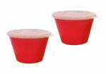 Mehul Melamine containers to store dry fruits, snacks, chocolates, set of 2 containers, Red Colour