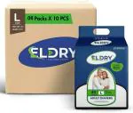 Eldry Adult Diaper, Tape Style, Waist Size (40-60 inches | 102-152 cm),Pack of 6 Adult Diapers - L (60 Pieces)