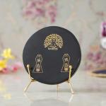 Webelkart Premium Handcrafted Table Decor Buddha with Jain Symbol of Ahimsa for Peace Art Showpiece with Stand Home and Office Decor (7