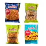 Raghuvanshi Spicy Banana, Sakar Para, Mahalaxmi Chiwda and Kachori Vegetarian - 180 g (pack of 4)