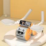 MAPACHE Automatic Rebound Ab Abdominal Exercise Roller Wheel - Core Strength Trainer Dual Wheel Design, Fitness Home Gym Exercise Tool for Abs, Core (Orange)