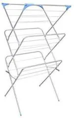 Peng Essentials Silver Steel 3 Tier Foldable Airer Long-Lasting Cloth Drying Stand 160 x 60 x 90 cm