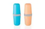 Groupon Blue Plastic Portable Toothpaste Organizer Case (Pack Of 3)