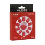 Lick 24 Pcs Red Artificial/Fake Reusable Press on Nails With Application Kit