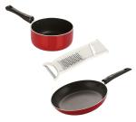 NIRLON Non Stick Gas Compatible Cookware Utensil Set with Bakelite Handle (Pack of 3)