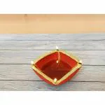 ATUL TERRACOTTA Pure Source India Terracotta, Diya, 1 Piece, Hand Painted (5 Inch / 200 ML)
