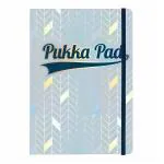 Pukka Pad A5 Size Single Line Ruled Journal 96 Pages Elasticated Closure Perfect Bound Light Blue Designer Cover College Ruled 80Gsm Dairy Writing Glee Series