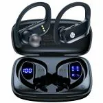 IBS Wireless Earbuds Bluetooth Headphones 48hrs Play Back Sport Earphones with LED Display Over-Ear Buds with Earhooks