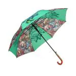 Citizen Hulk Print Umbrella for Kids, Auto Open, 8 Aluminium Ribs, UV Coated 190T Fabric, Windproof, Lightweight, Durable Umbrella for Boys & Girls, 19 Inch, Green