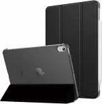 ProElite Smart Flip Case Cover for Apple iPad Air 5th/4th Generation 10.9 inch , Translucent Back, Black