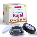 Adore Baby Pure & Premium Kajal - Enriched with USDA Certified Organic Ingredients (Black, 8 g)