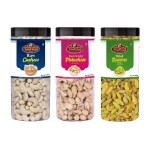 YUM YUM Dry Fruits Combo Pack 750g (Cashew 250g,Pista 250g,Raisins 250g) Jar Each