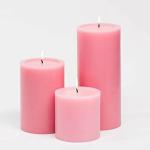 Sapi’S Pink Soy Wax Smooth Scented Pillar Candles (Pack Of 3)