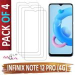 aadia SCREEN GUARD PROTECTOR FOR INFINIX NOTE 12 PRO (4G) (4 PC. PACK)