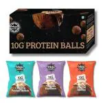 Mojo Bar Protein Bombs Variety Pack 10 g Protein Peanut Butter, Hazelnut and Mocha Vegan Gluten Free, 480 g (pack of 4 Each)