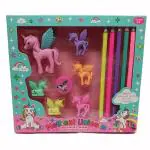 SAMVARDHAN Unicorn Theme Stationary Kit | Unicorm Shape Rubber and Pencil Sets for Kids