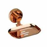 U-S-F BATH ACCESSORIES Single Soap Holder for Bathroom Accessories (Rose Gold PVD Finish)
